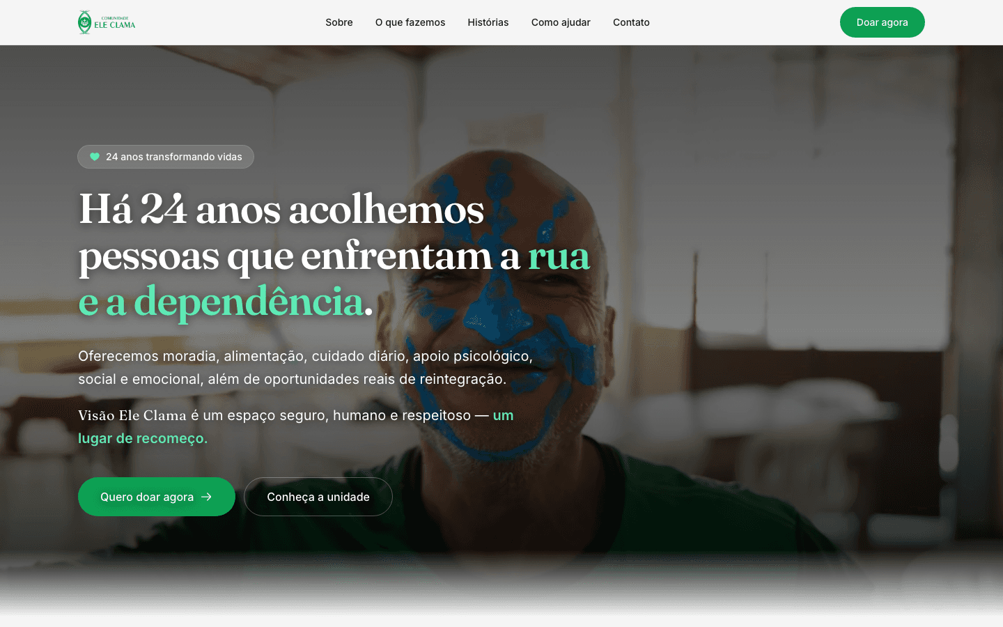 Site Visão Ele Clama