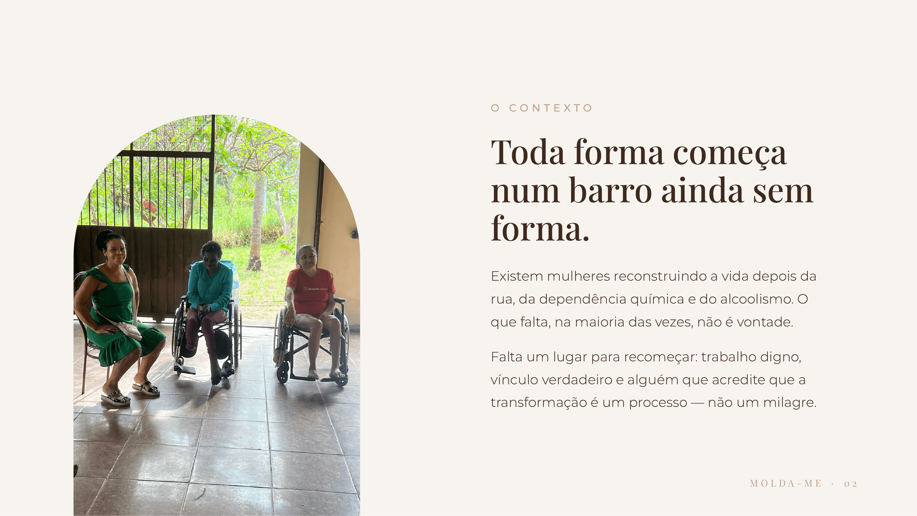 Apresentação institucional Molda-me — o contexto